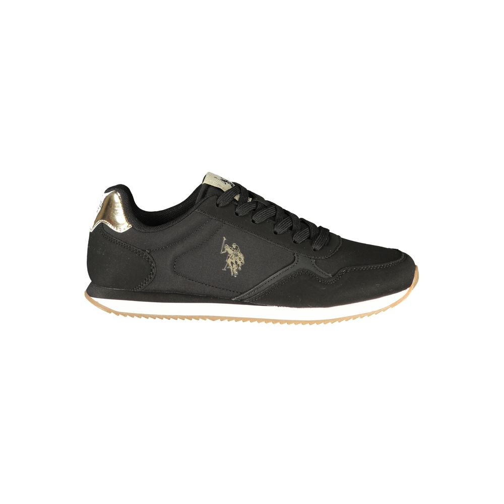 U.S. POLO ASSN. Schwarzer Damen-Sneaker aus Polyurethan