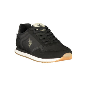U.S. POLO ASSN. Schwarzer Damen-Sneaker aus Polyurethan