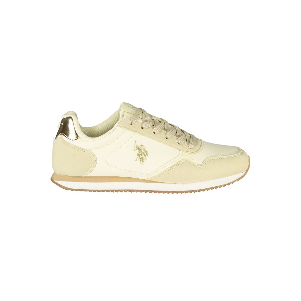 U.S. POLO ASSN. Damen-Sneaker aus beigem Polyurethan