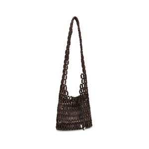 Staud Schultertasche aus braunem Holz