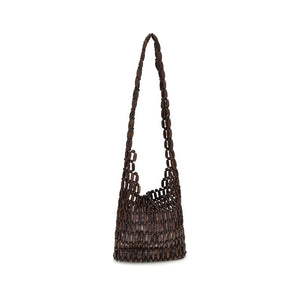 Staud Schultertasche aus braunem Holz