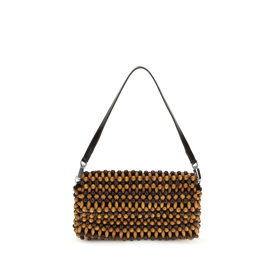 Staud Schultertasche aus braunem Holz