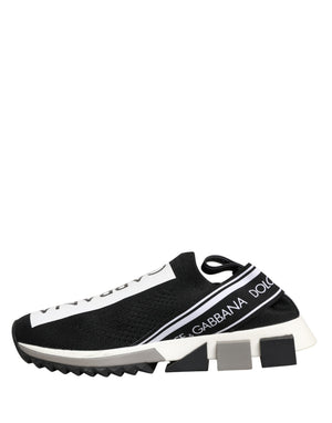Dolce & Gabbana Schwarz Sorrento Slip On Low Top Sneakers Schuhe