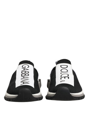 Dolce & Gabbana Schwarz Sorrento Slip On Low Top Sneakers Schuhe