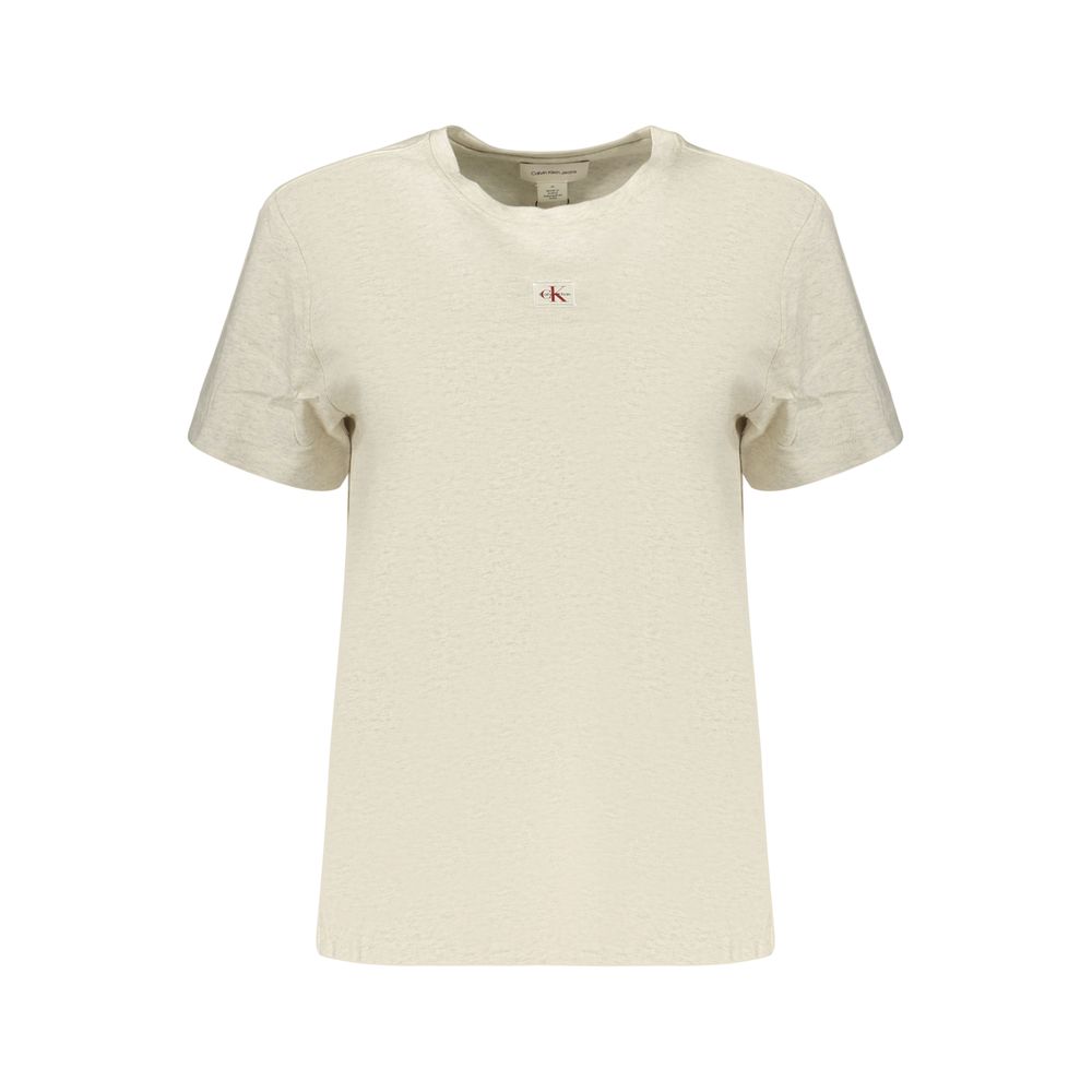 Calvin Klein Graues Baumwoll-T-Shirt für Damen