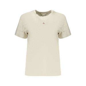 Calvin Klein Graues Baumwoll-T-Shirt für Damen