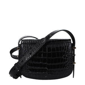 Jimmy Choo Schwarze Leder Umhängetasche