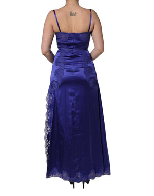 Dolce & Gabbana Elegantes ärmelloses Abendkleid aus Spitze in A-Linie