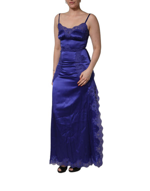 Dolce & Gabbana Elegantes ärmelloses Abendkleid aus Spitze in A-Linie