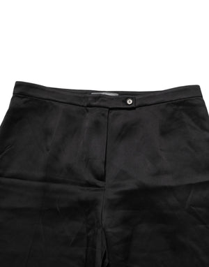 Alberta Ferretti Schwarze High-Waist Wide-Leg Damenhose