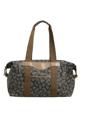 Saint Laurent Duffel Bag aus Canvas mit grün-braunem Muster