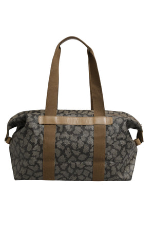 Saint Laurent Duffel Bag aus Canvas mit grün-braunem Muster