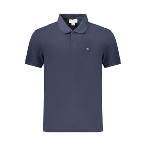 Blue Cotton Men's Polo Shirt