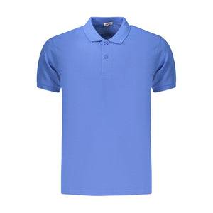 Rifle Blaues Baumwoll-Poloshirt für Herren