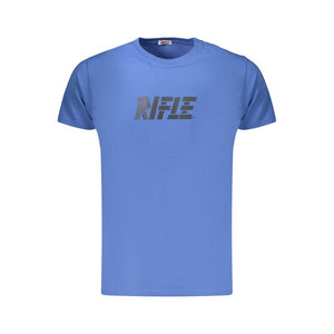 Rifle Baumwoll-T-Shirt in Blau
