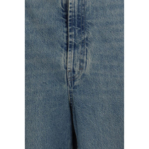 Maison Margiela Blaue High-Waist Jeans aus Baumwolle
