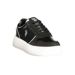 U.S. POLO ASSN. Schwarzer Damen-Sneaker aus Polyurethan
