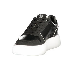 U.S. POLO ASSN. Schwarzer Damen-Sneaker aus Polyurethan