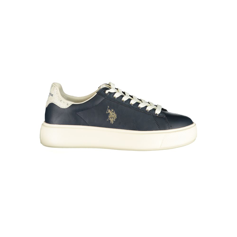 U.S. POLO ASSN. Blaue Damen-Sneaker aus Polyurethan