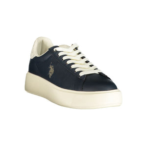U.S. POLO ASSN. Blaue Damen-Sneaker aus Polyurethan