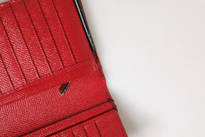 Dolce & Gabbana Herren-Kartenetui Bifold aus rotem Dauphine-Leder