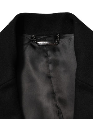 Dolce & Gabbana Schwarzer Blazer mit heraldischem Patch
