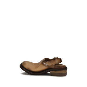 Miu Miu Braune Kalbsleder Bos Taurus Mules