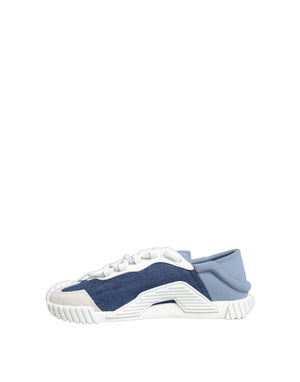Dolce & Gabbana Blaue Weiße NS1 Low-Top Sneaker Schuhe