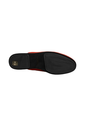 Dolce & Gabbana Rote Hausschuhe aus Wildleder "DG King" für Herren