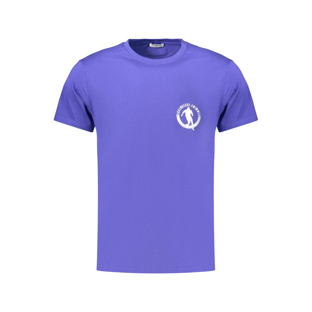 Bikkembergs Blaues Baumwoll-T-Shirt für Herren