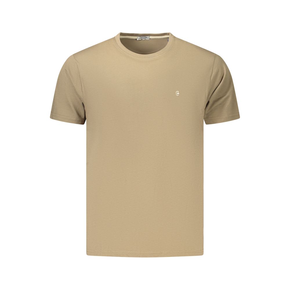 Coveri Moving Braunes Baumwoll-T-Shirt für Herren