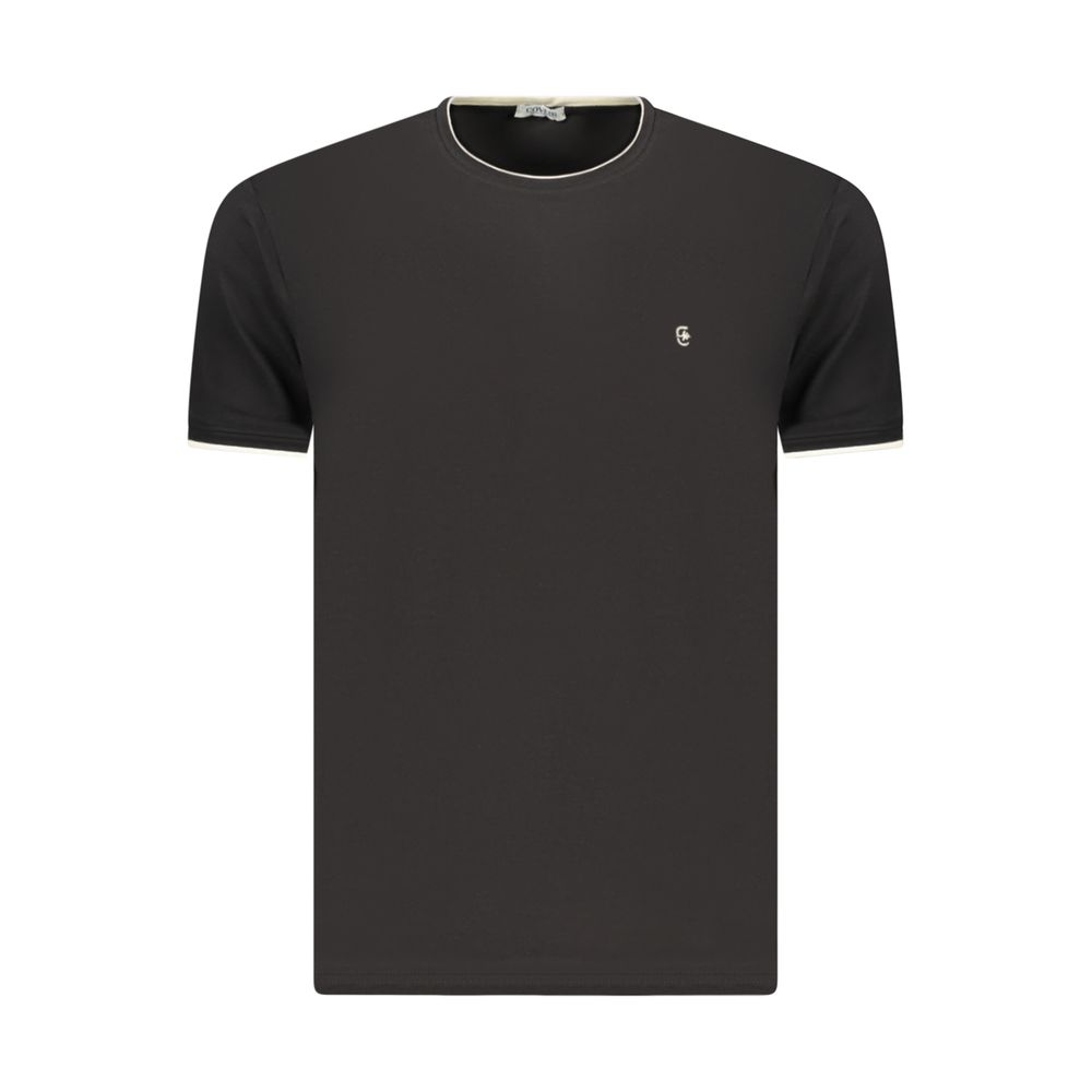 Coveri Moving Schwarzes Baumwoll-T-Shirt für Herren