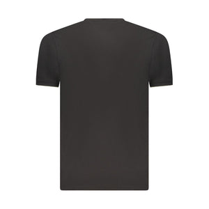 Coveri Moving Schwarzes Baumwoll-T-Shirt für Herren