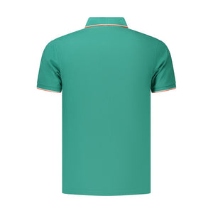 Coveri Moving Grünes Herren-Poloshirt aus Baumwolle