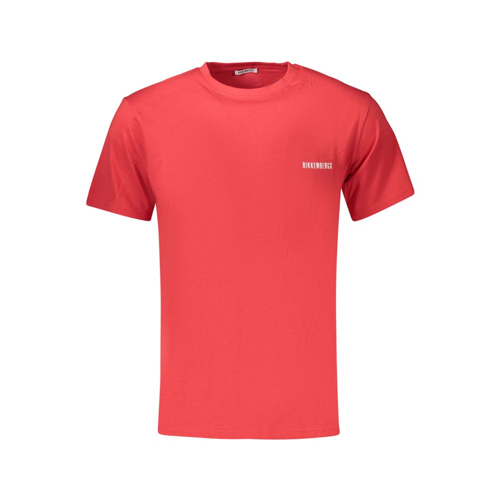 Bikkembergs Rotes Baumwoll-T-Shirt für Herren