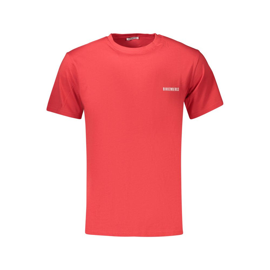 Bikkembergs Rotes Baumwoll-T-Shirt für Herren