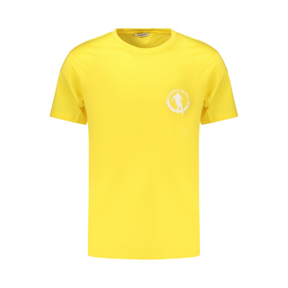 Bikkembergs T-Shirt aus gelber Baumwolle