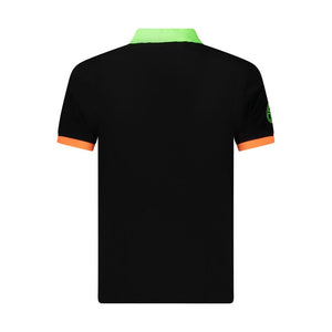Norway 1963 Schwarzes Herren-Poloshirt aus Baumwolle