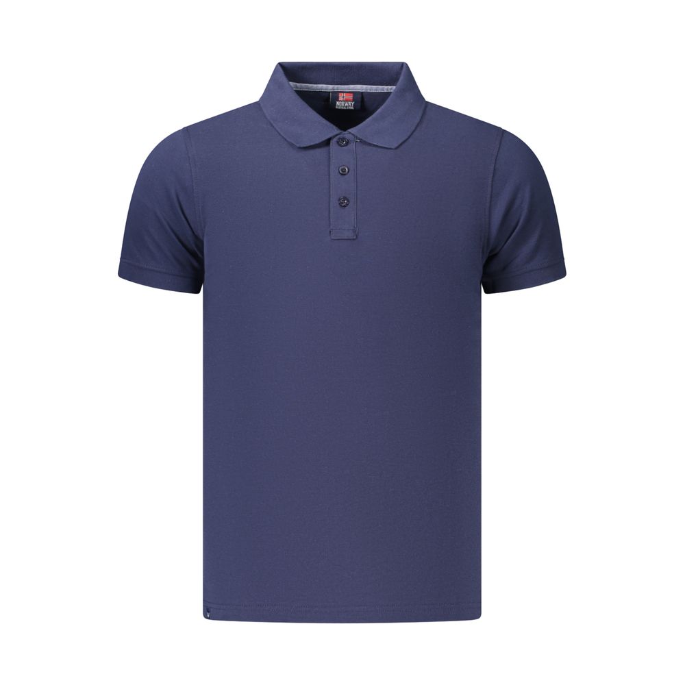 Norway 1963 Blaues Baumwoll-Poloshirt für Herren