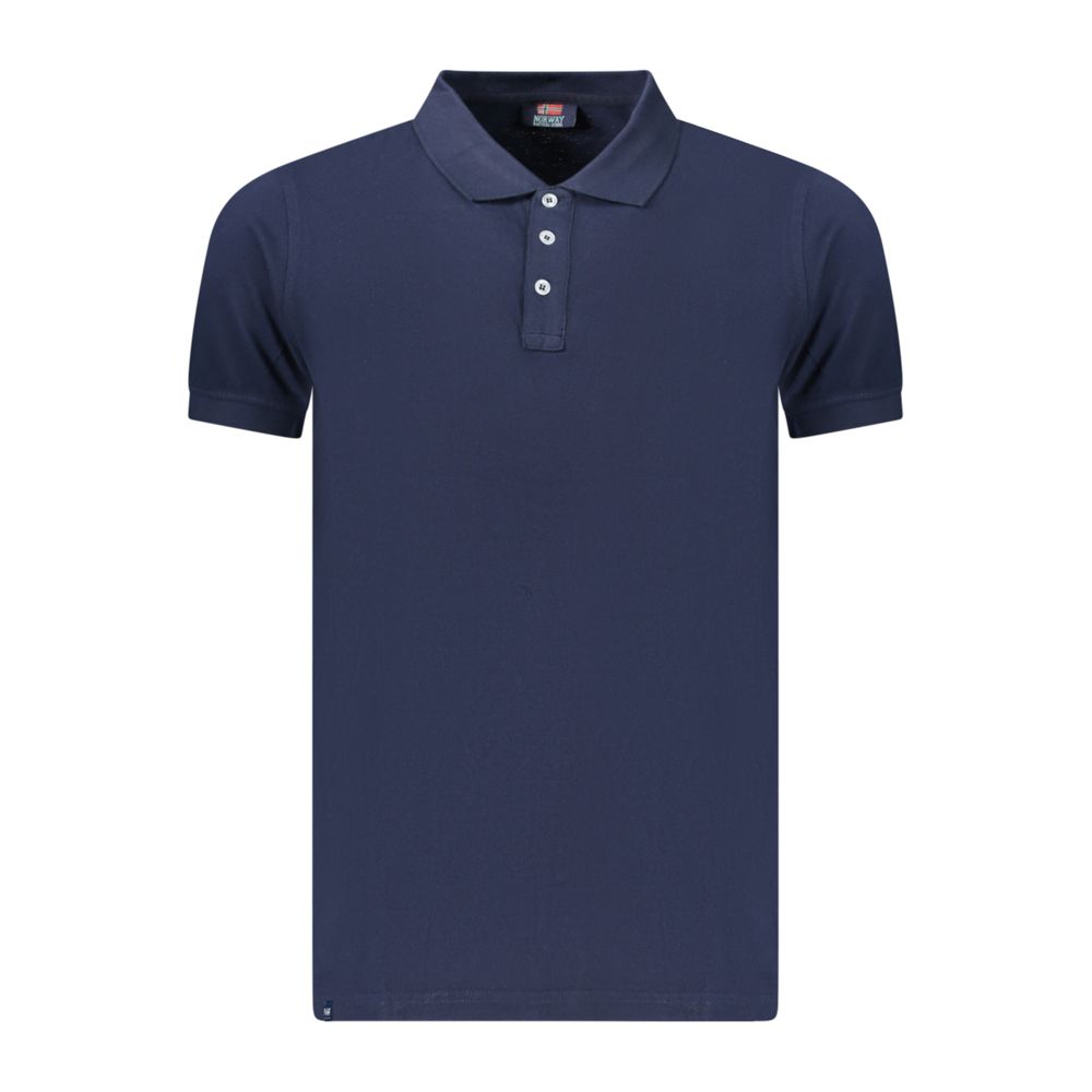 Norway 1963 Blaues Baumwoll-Poloshirt für Herren