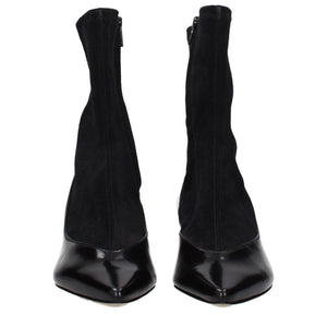 Jacquemus Schwarze Leder-Stiefeletten