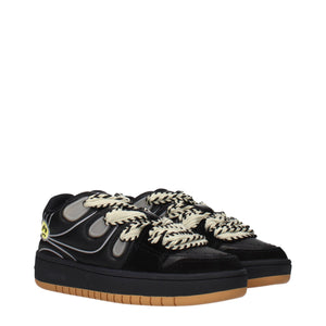 Barrow Schwarze Leder Low-Top-Sneaker