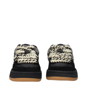 Barrow Schwarze Leder Low-Top-Sneaker