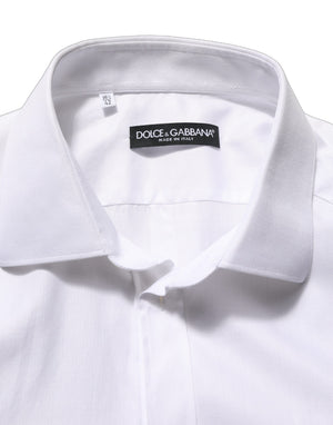 Dolce & Gabbana Weißes Hemd aus Baumwolle mit Kragen für Herren