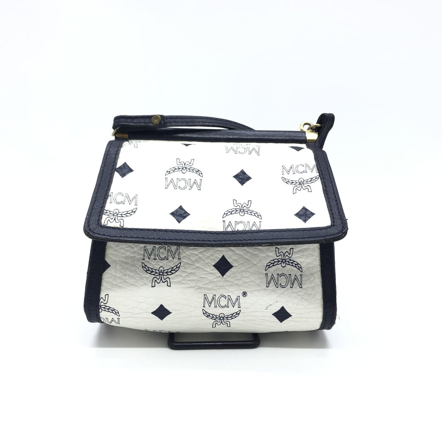 MCM Mini Crossbody Bag Weiß Visetos