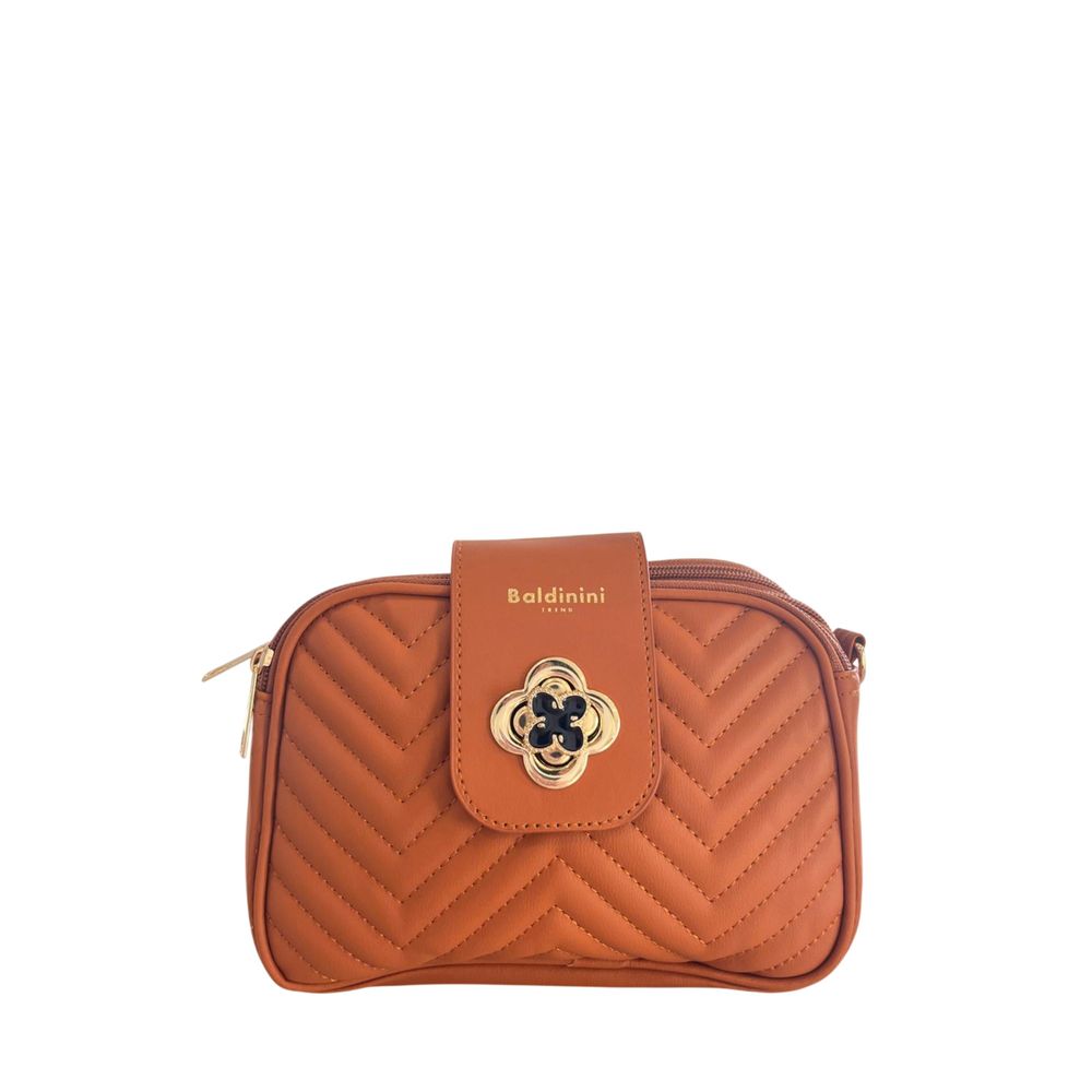 Baldinini Trend Damen Umhängetasche aus braunem PU