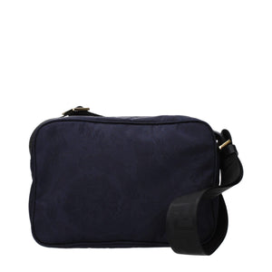 Versace Blaue Umhängetasche aus Stoff