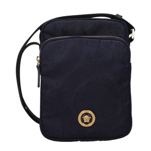 Versace Blaue Umhängetasche aus Stoff