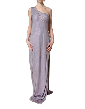 Dolce & Gabbana Abendkleid mit einer Schulter und lila Kristallen
