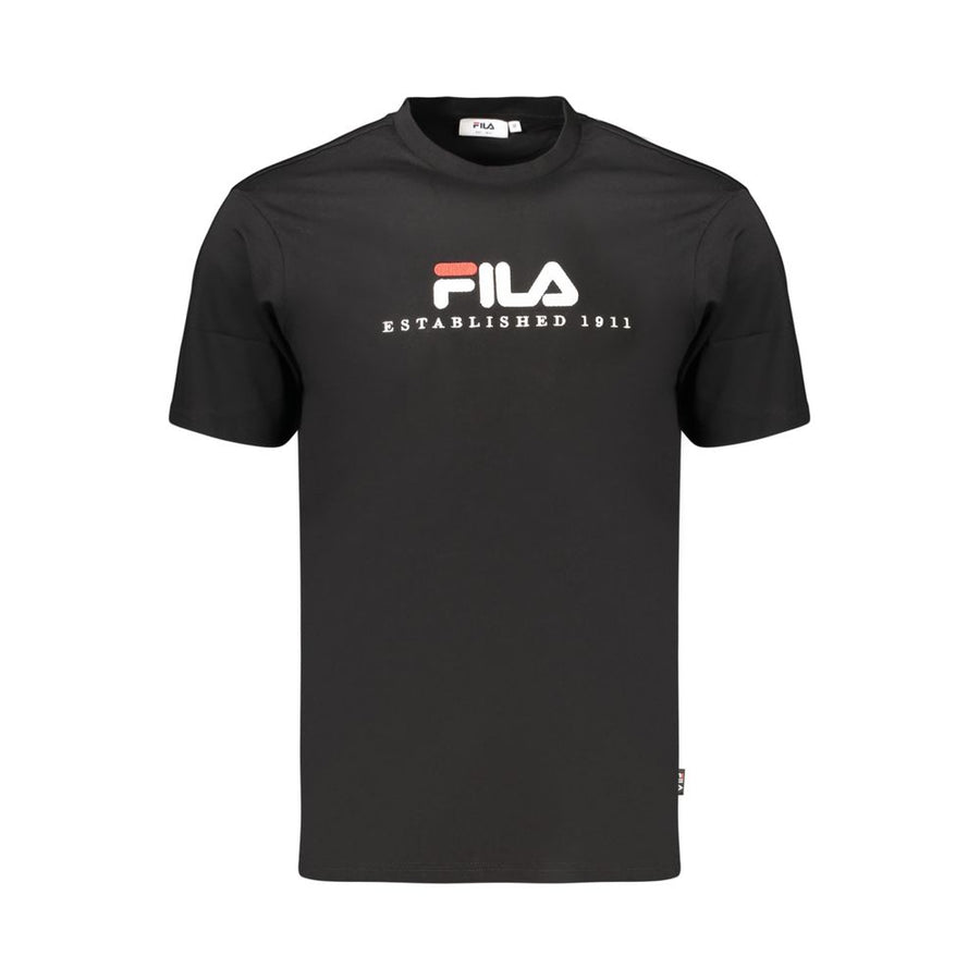 Fila Schwarzes Baumwoll-T-Shirt für Herren